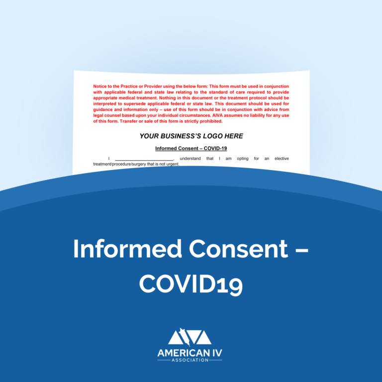 Informed Consent COVID-19 Form for IV Therapy Clinics | American IV