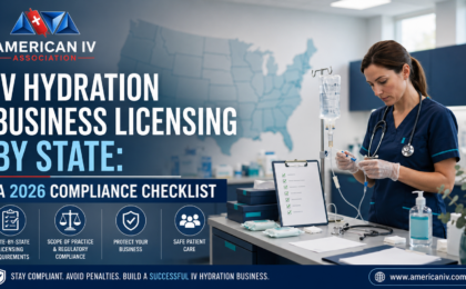 IV hydration business licensing by state
