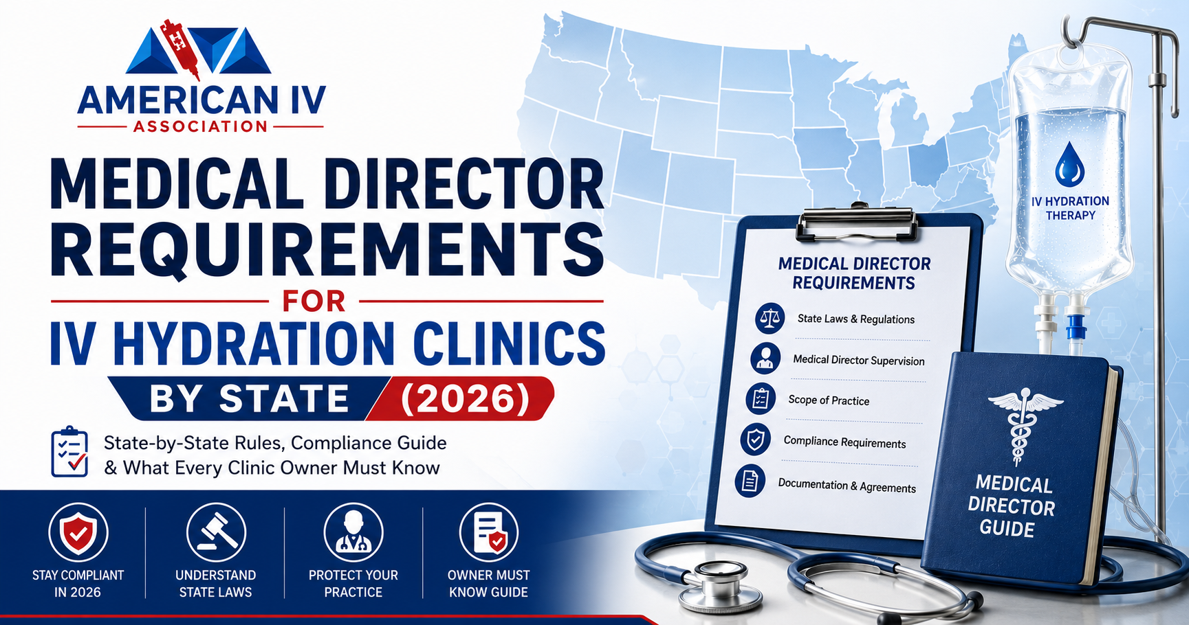 Medical Director Requirements for IV Hydration Clinics by State (2026)